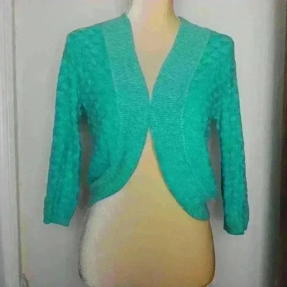 Thesis crop mint sweater Sz Small - Picture 2 of 5